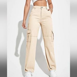 SHEIN High Waisted Wide Leg Cargo Pants